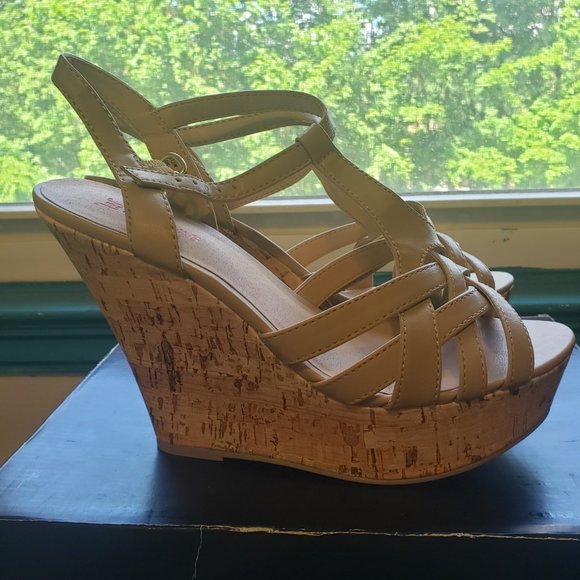 JustFab Wedge Sandals - Picture 2 of 5